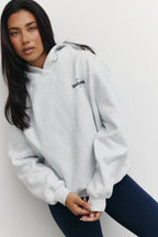 Sunday Club Oversized Hoodie in Light Grey Melange — image 2