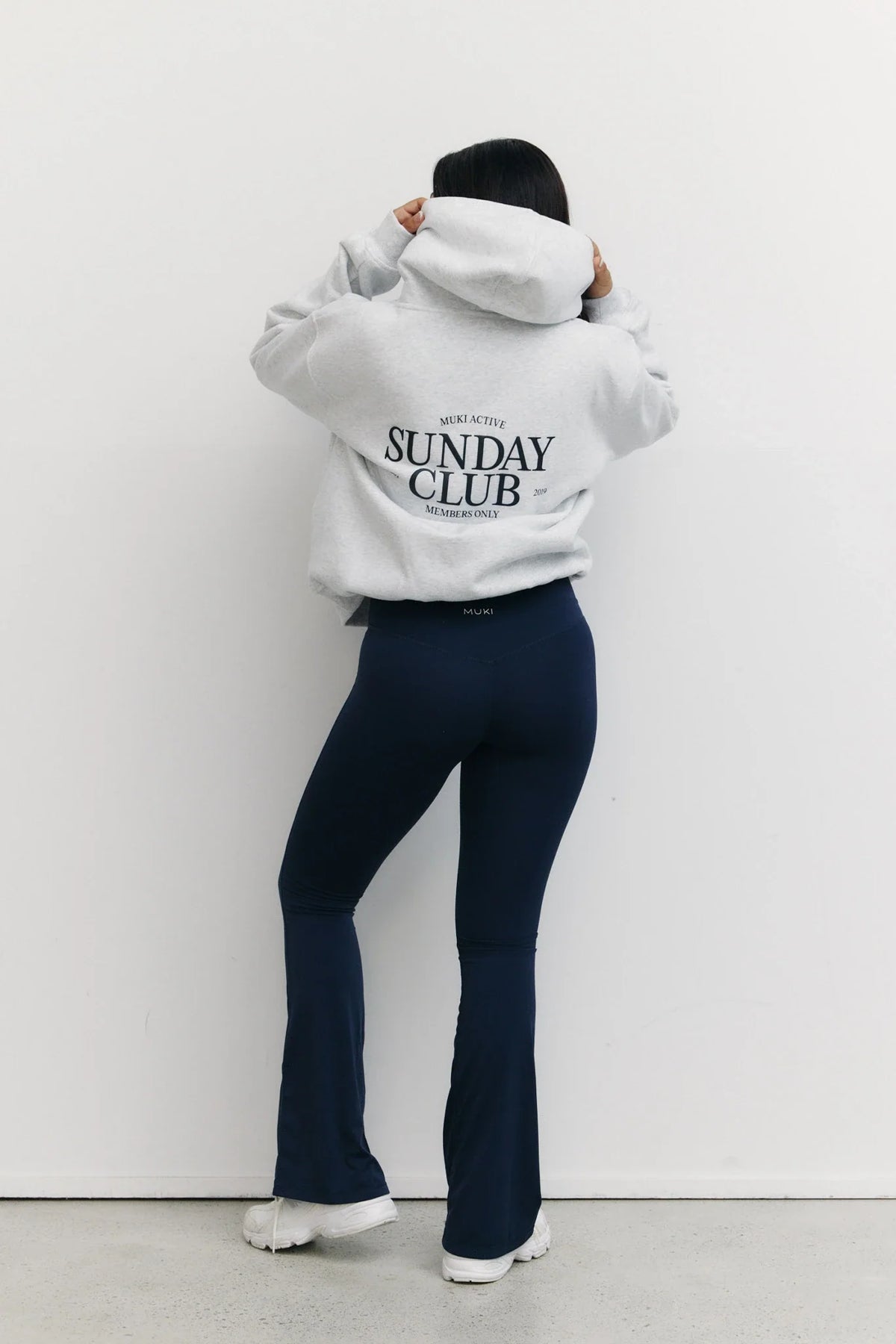 Sunday Club Oversized Hoodie in Light Grey Melange — image 6