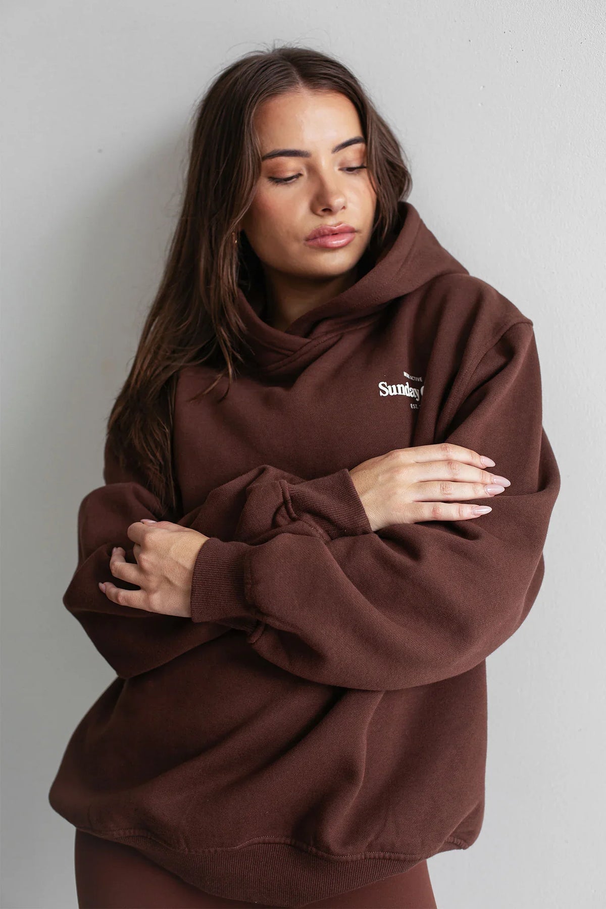 The Art Oversized Hoodie in Chocolate — image 5
