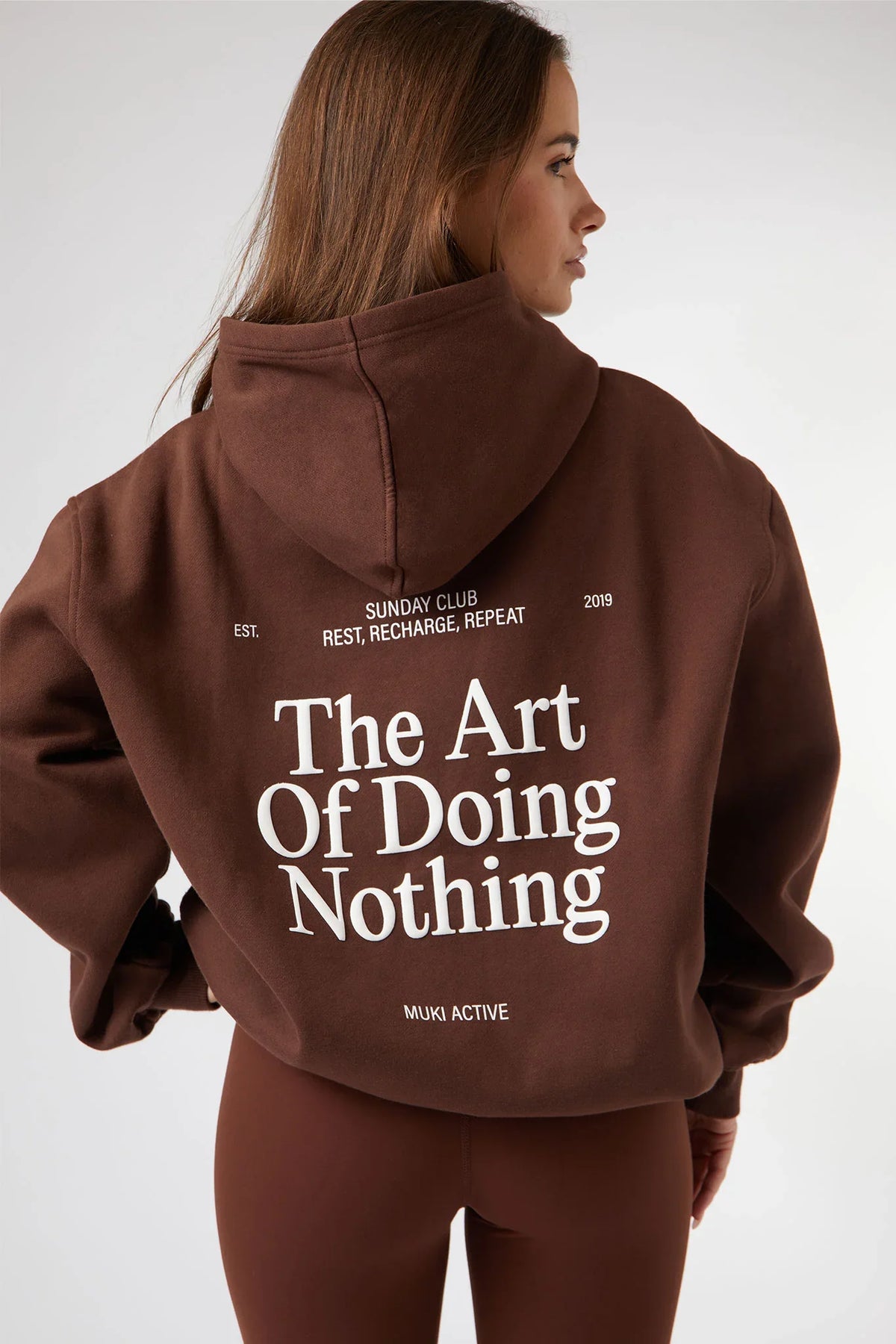 The Art Oversized Hoodie in Chocolate — image 6