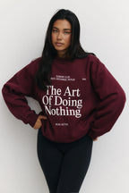 The Art Oversized Sweatshirt in Burgundy — image 3