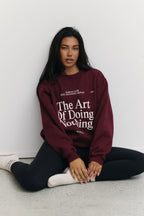 The Art Oversized Sweatshirt in Burgundy — image 4