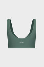 Sculpt Twist Crop Top in Forest Green — image 8