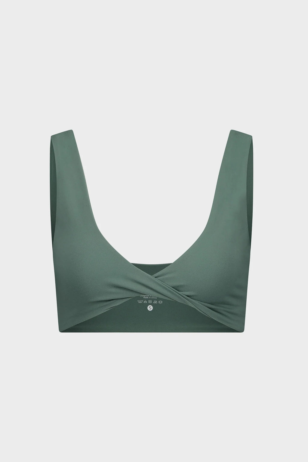 Sculpt Twist Crop Top in Forest Green — image 7