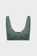 Sculpt Twist Crop Top in Forest Green — image 7