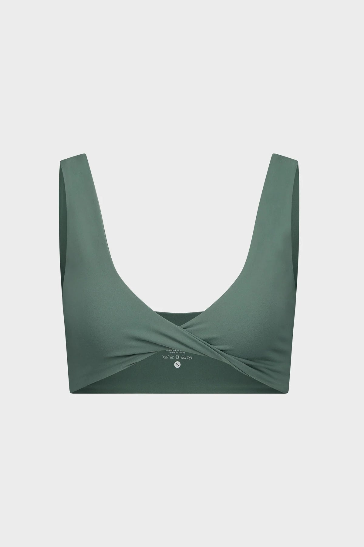 Sculpt Twist Crop Top in Forest Green — image 7