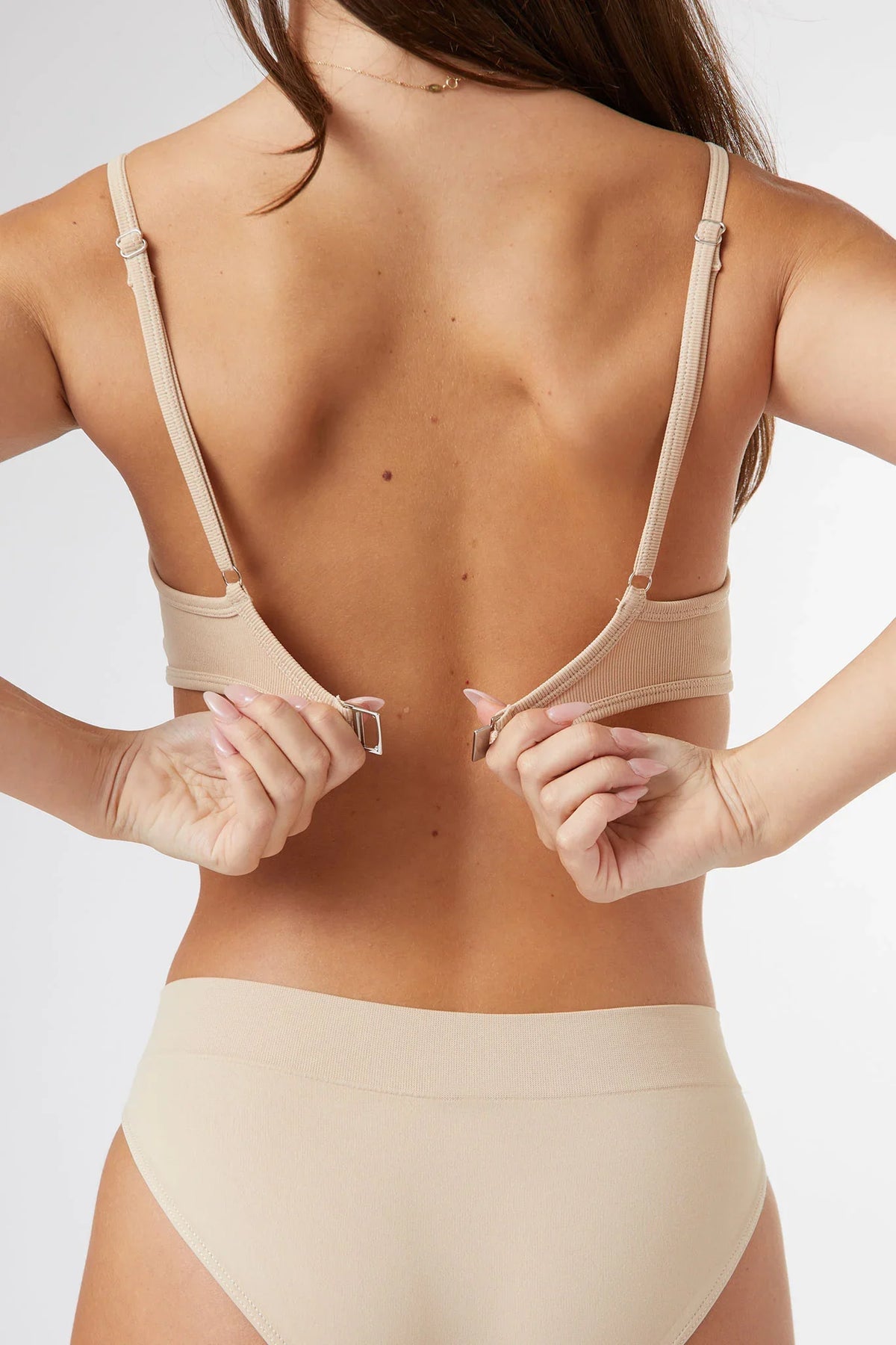 Seamless Contour Bralette in Beige — image 4