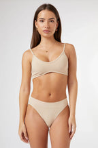 Seamless Contour Bralette in Beige — image 2