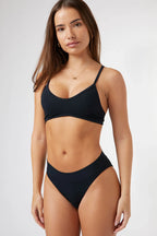 Seamless Mid Rise Brief in Black — image 2