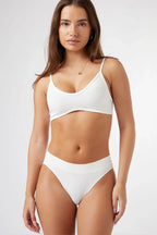 Seamless Mid Rise Brief in Soft White — main image