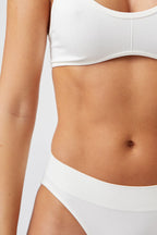 Seamless Mid Rise Brief in Soft White — image 2
