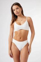 Seamless Mid Rise Brief in Soft White — image 5