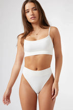 Seamless Thong in Soft White — image 3