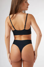 Seamless Thin Strap Top in Black — image 2