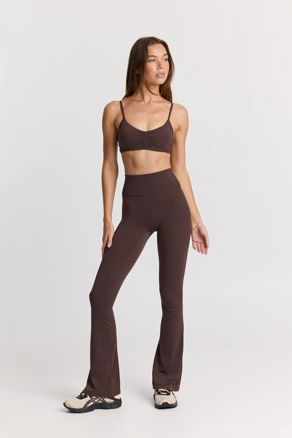 ButterSoft Ruched Sports Bra in Espresso — image 3